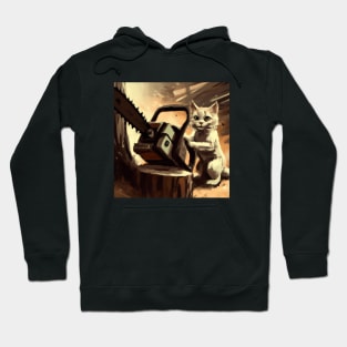 Kitten Dreams of Becoming a Logger When it Grows Up Hoodie